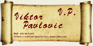 Viktor Pavlović vizit kartica